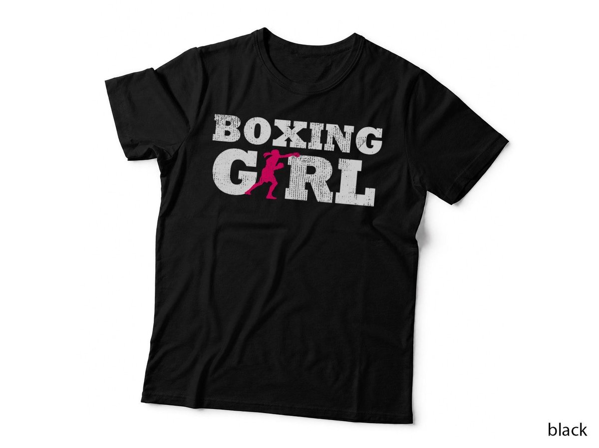 Boxing Girl Player Silhouette Sport Gift T-Shirt