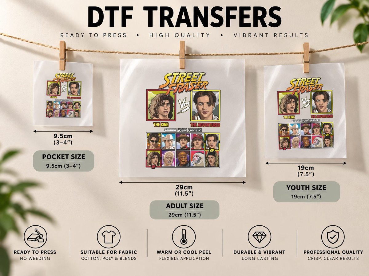 Brendan Fraser Fighter DTF Transfer Iron On