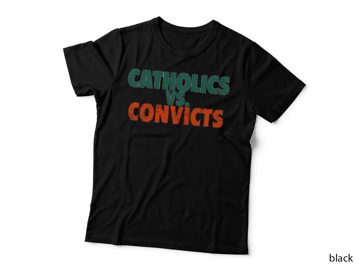 Catholics vs. Convicts Retro 1988 Football Game T-Shirt