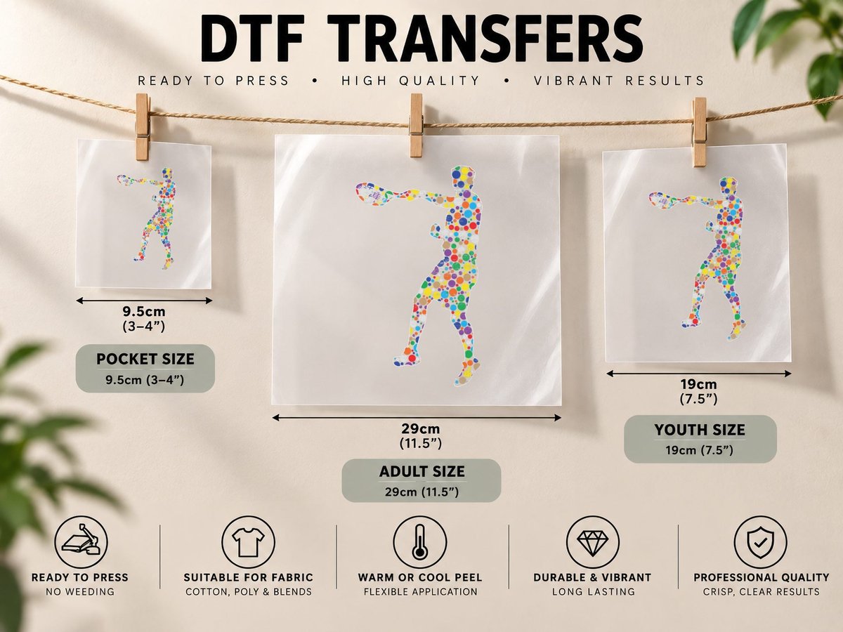 Colourful Polka Dot Tennis International Dot Day DTF Transfer Iron On