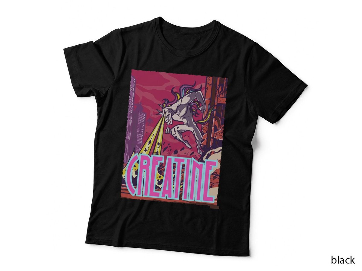Creatine Gym Workout Funny Unicorn T-Shirt
