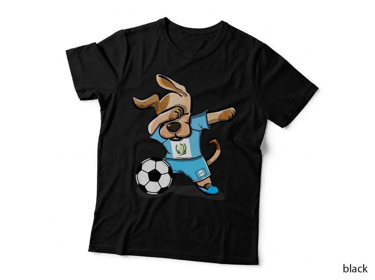 Dabbing Dog Guatemala Soccer Guatemalan Flag Football Lovers T-Shirt Copy