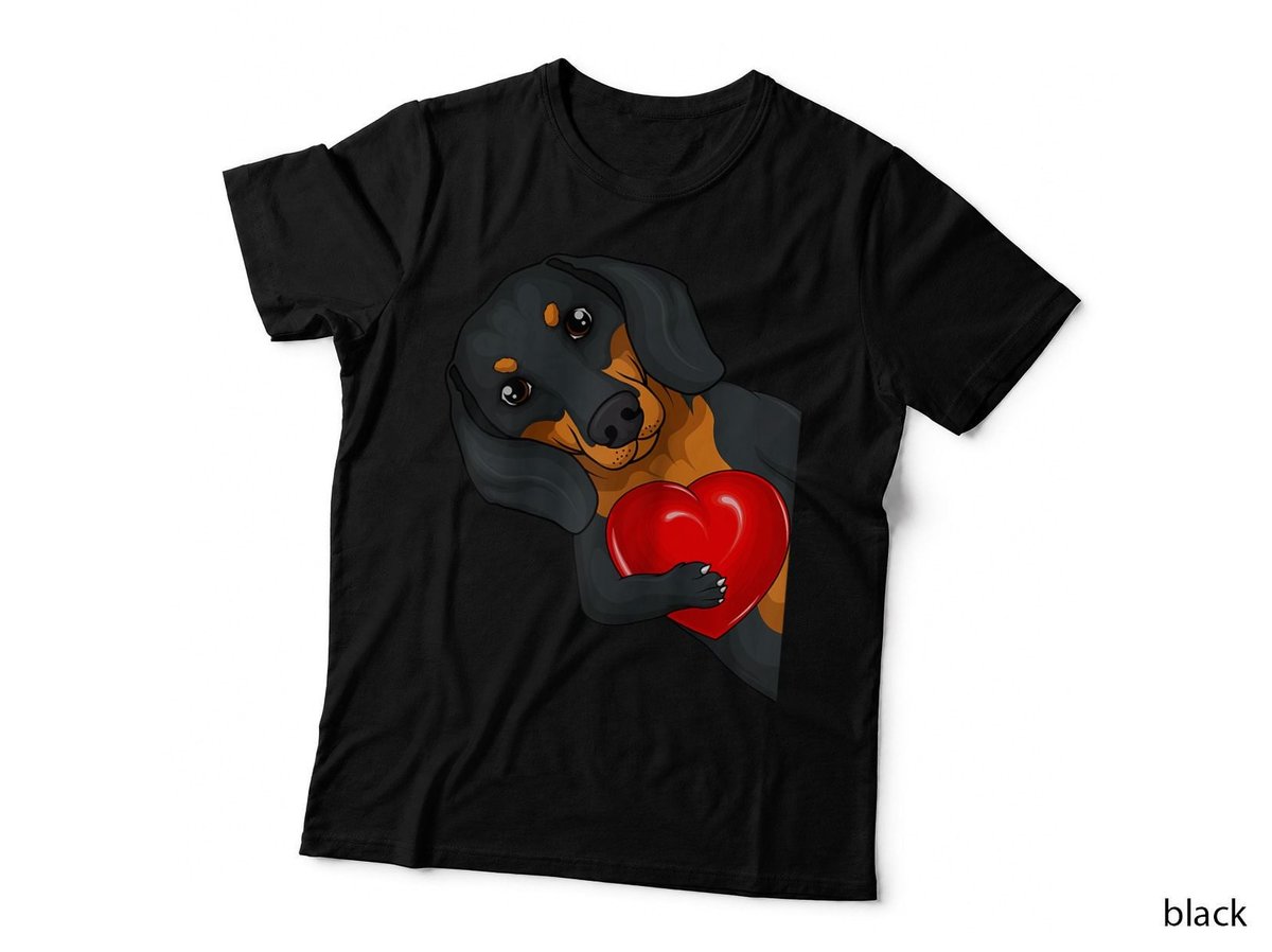 Dachshund Weiner Dog Women Girls Kids Raglan Baseball Tee