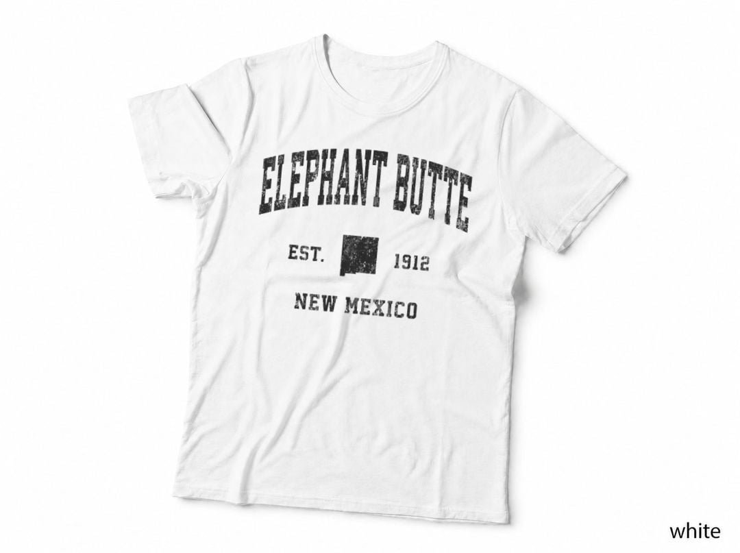 Elephant Butte New Mexico NM Vintage Athletic Black Sports D T-Shirt