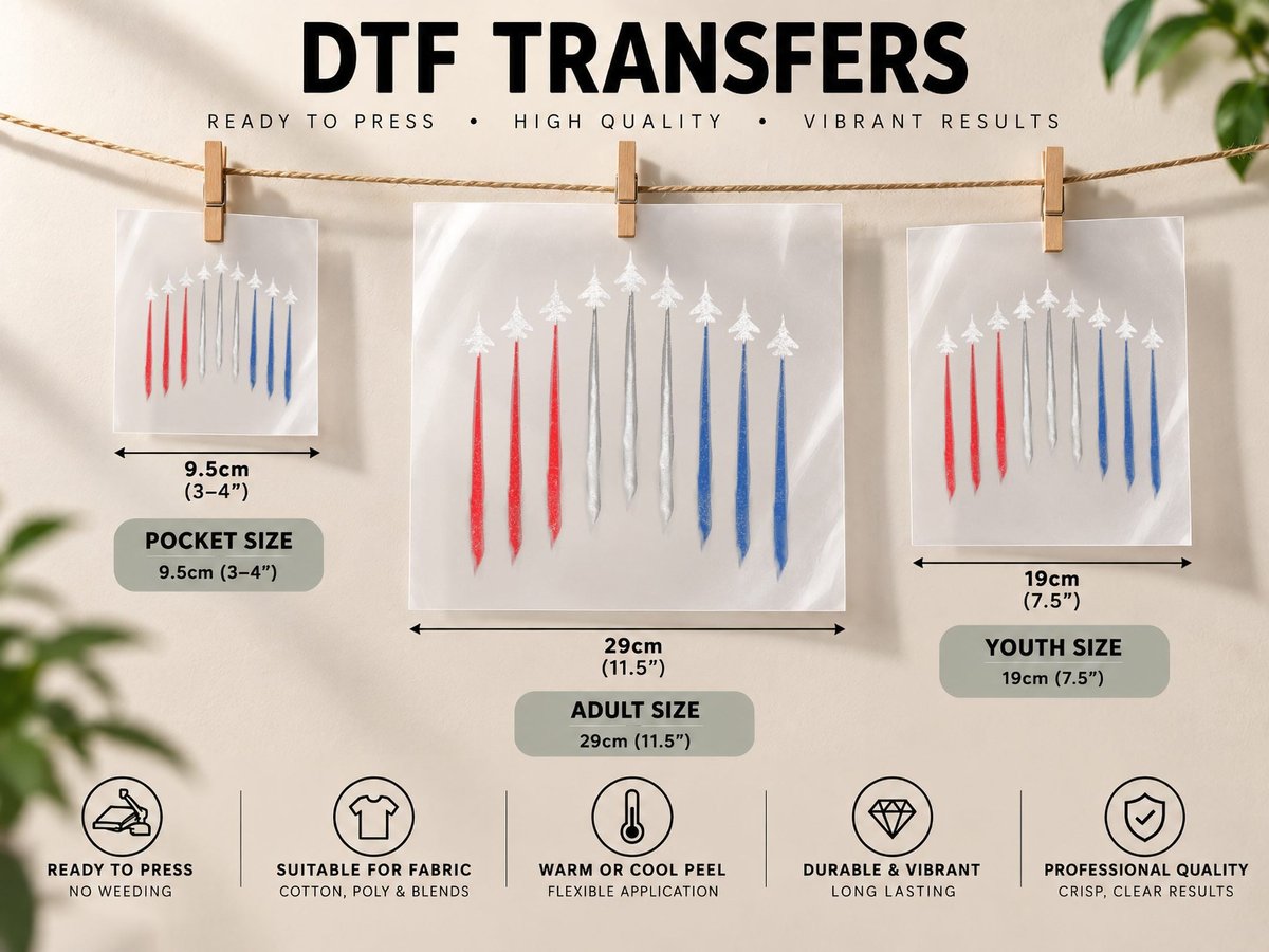 Fighter Jet American Flag Men, 4th of July Patriotic DTF Transfer Iron On