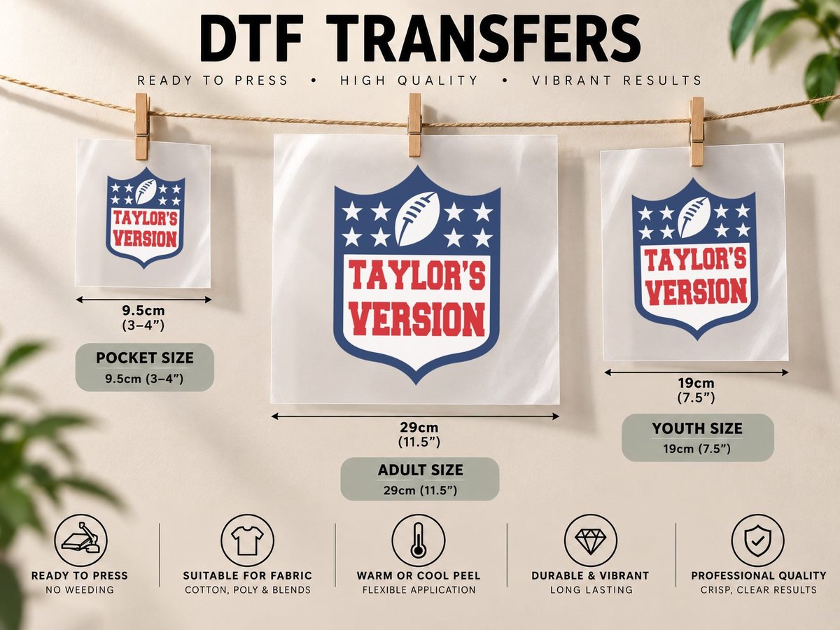 Football Taylor's Version DTF Transfer Iron On