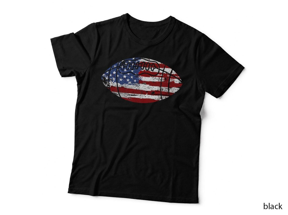 Football USA American Flag Vintage Gift T-Shirt