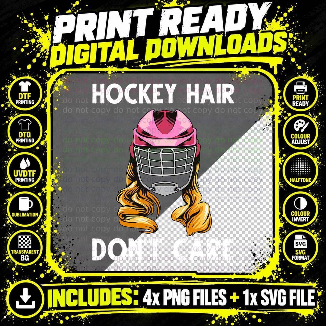 Funny Ice Hockey for Girls Women Hockey Sport Player Png SVG Digital Bundle