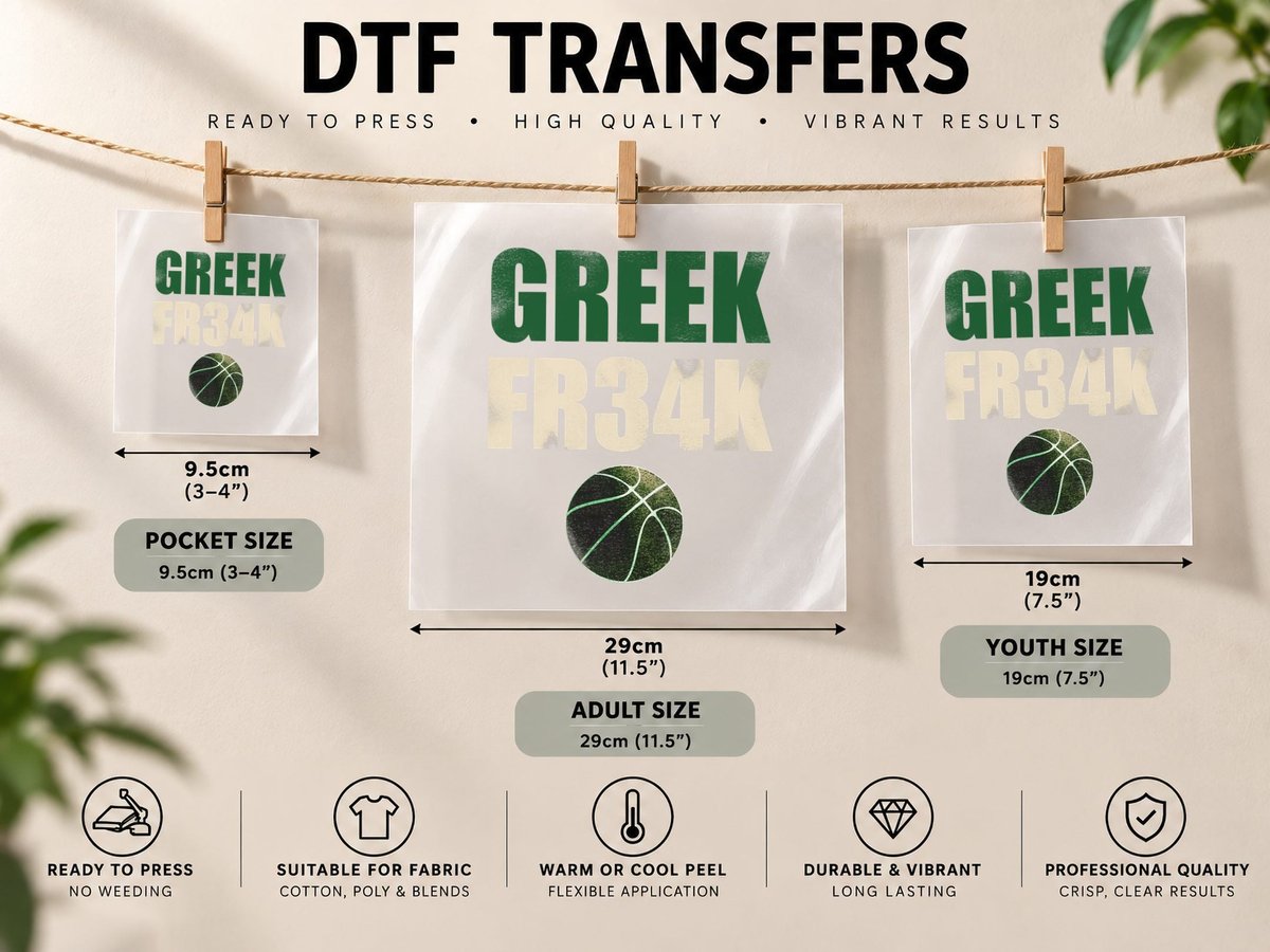 GREEK Fr34k Milwaukee Wisconsin Basketball Championship DTF Transfer Iron On