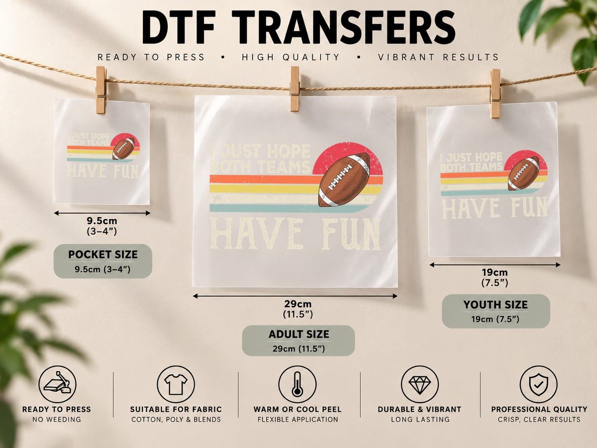 I Just Hope Both Teams Have Fun Women or Men Funny DTF Transfer Iron On