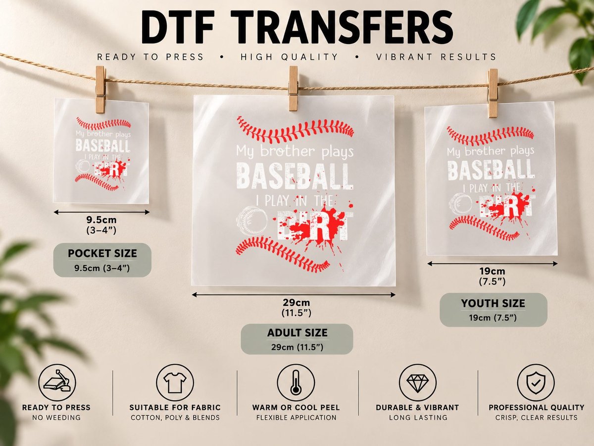 I Play in the Dirt, Coach Life, Home Plate Vibes, Game Day DTF Transfer Iron On