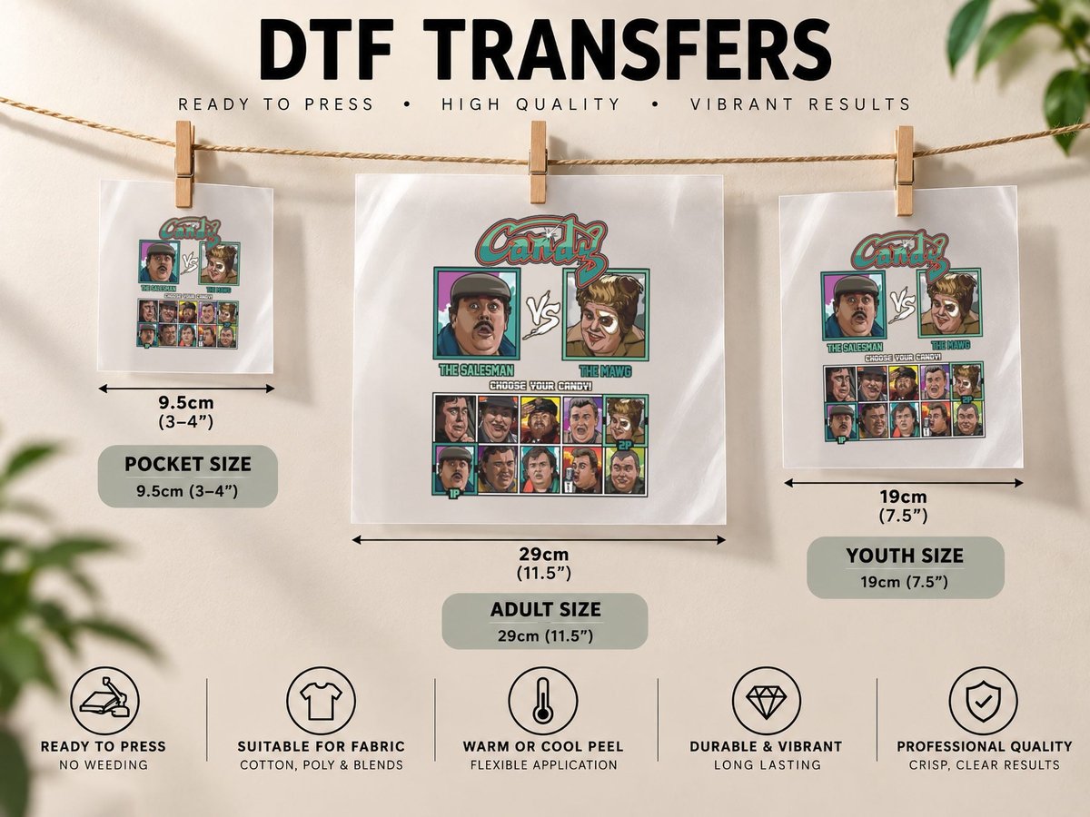 John Candy Fighter DTF Transfer Iron On