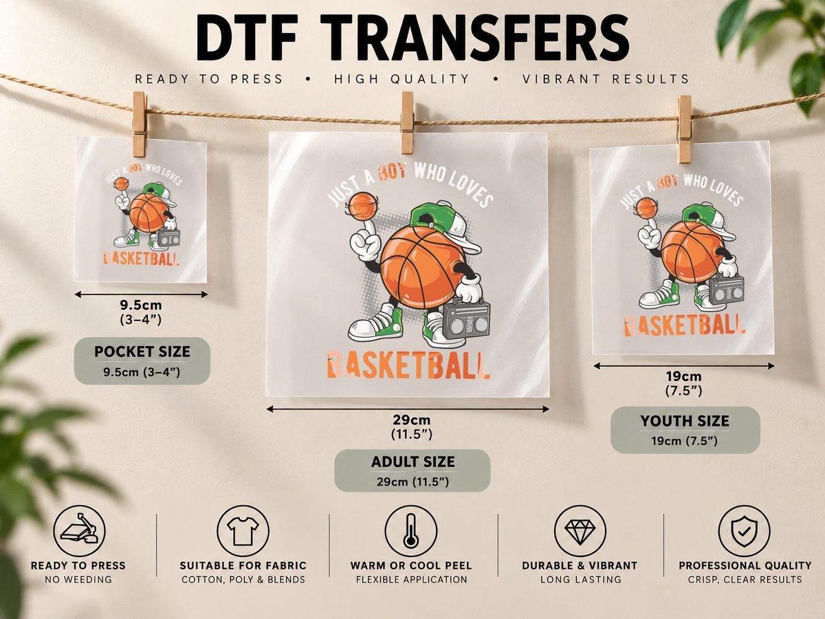 Just a Boy Who Loves Basketball Copy DTF Transfer Iron On