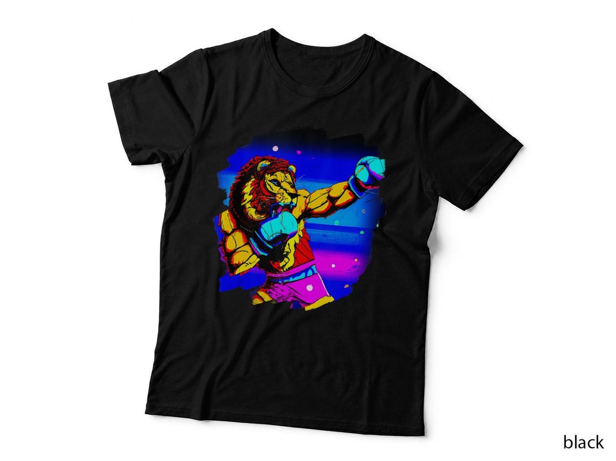 Lion Boxing Cool Funny Lion Boxing Boxer T-Shirt