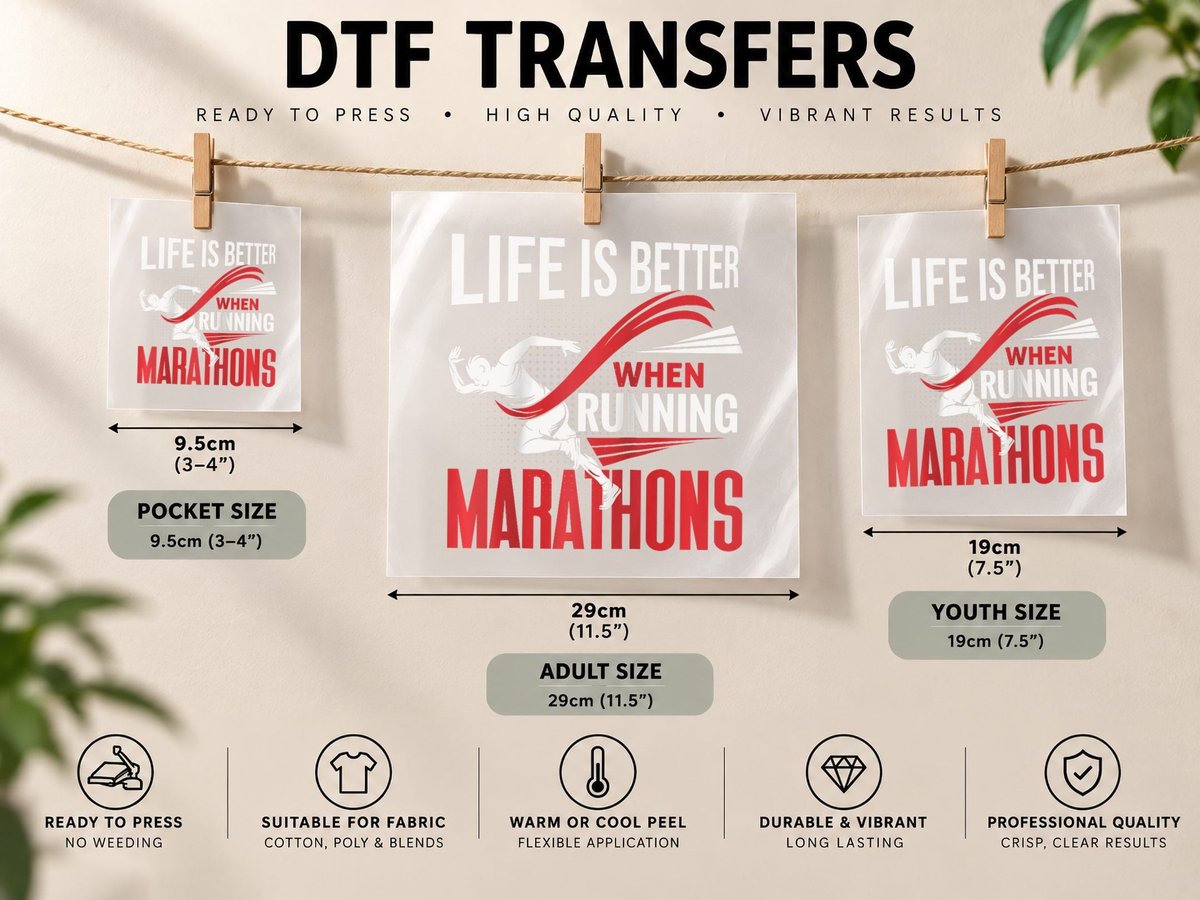 Marathon Funny Life Is Better with Marathons Runner Raglan DTF Transfer Iron On