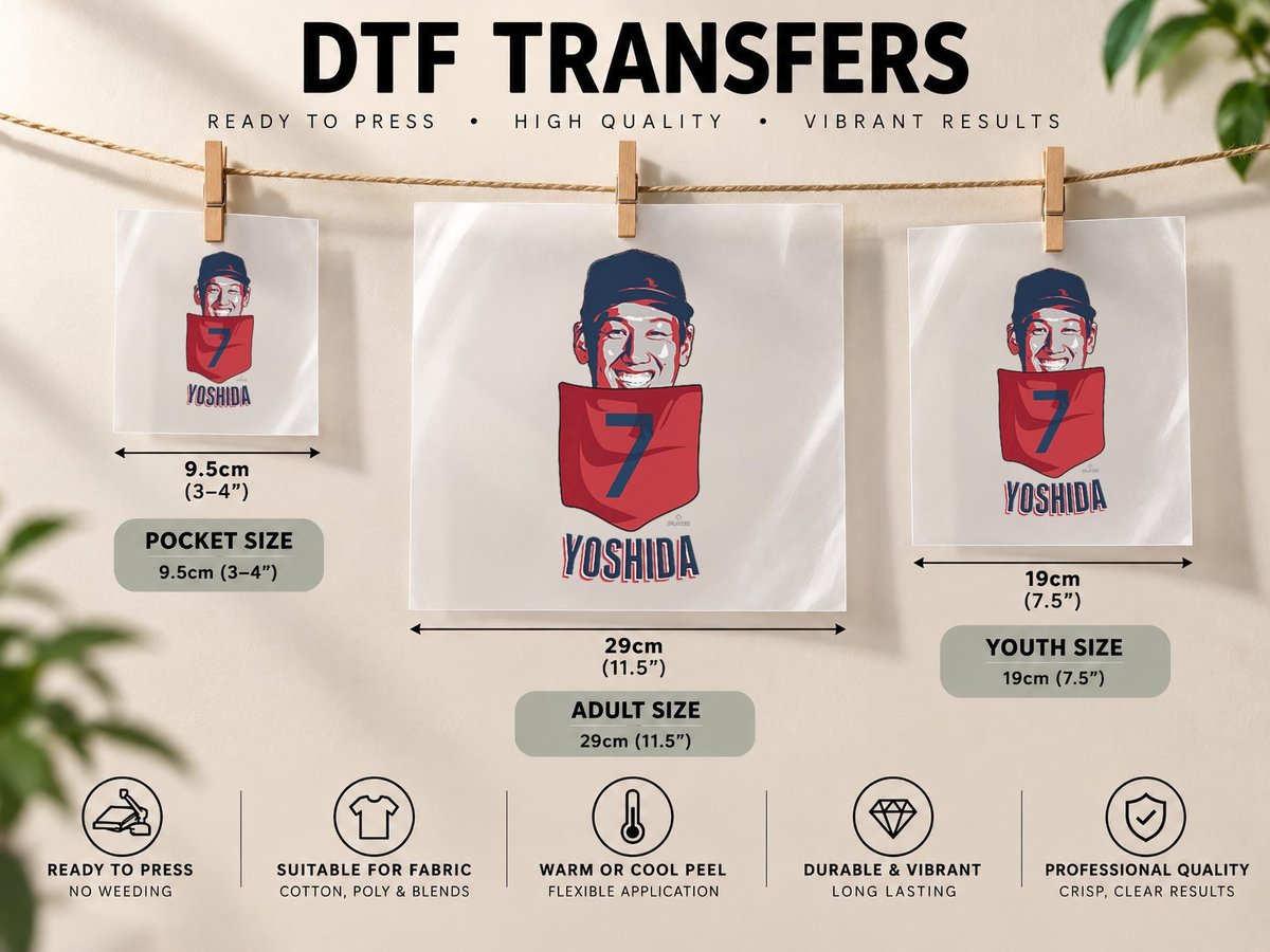 Masataka Yoshida Boston Baseball Pocket MLBPA Premium DTF Transfer Iron On