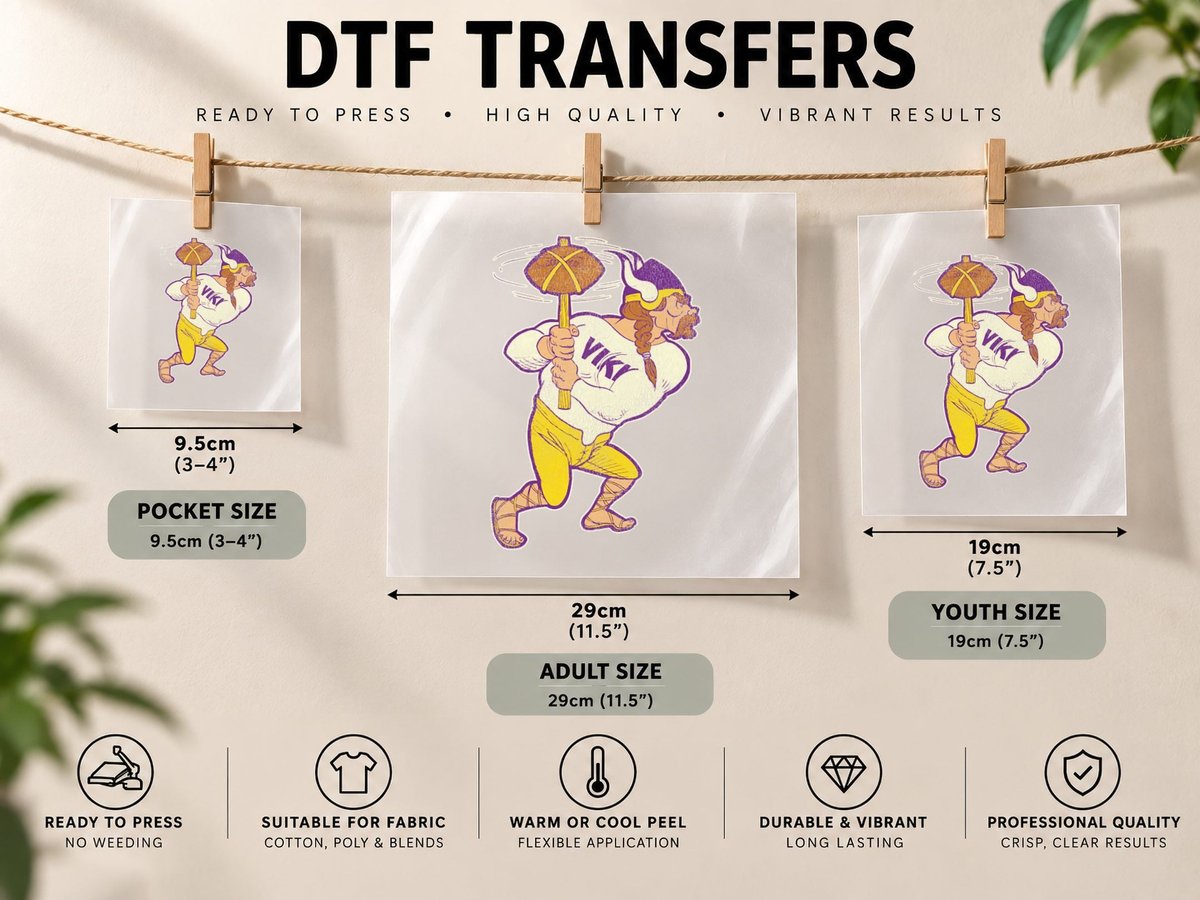 Minnesota Football Retro Program Mascot DTF Transfer Iron On