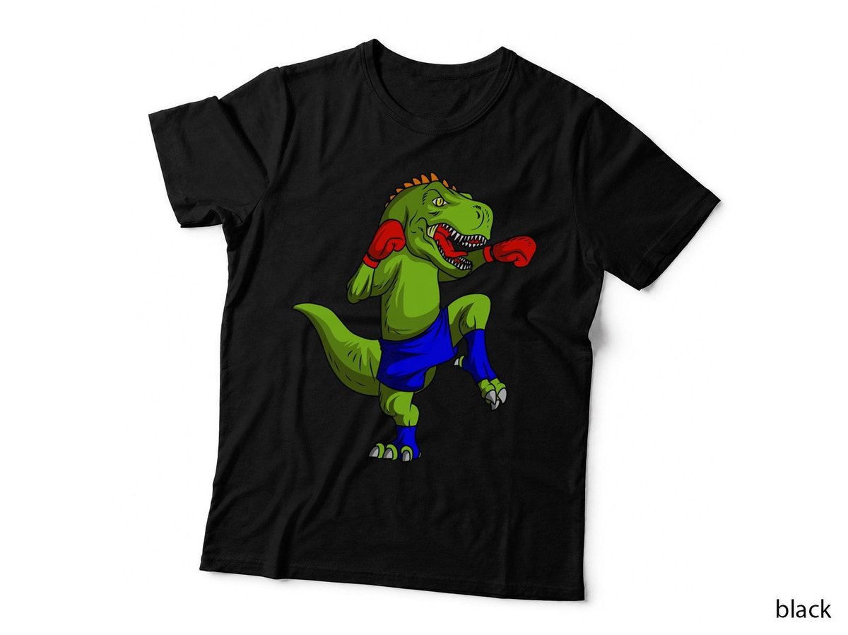 Muay Thai MMA Fighter T-Rex Mixed Martial Art Combat Boxing T-Shirt