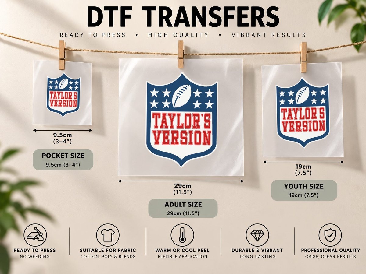 NFL (Taylor's Version) DTF Transfer Iron On