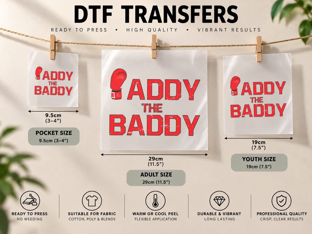 Paddy the Baddy Martial MMA Boxing DTF Transfer Iron On