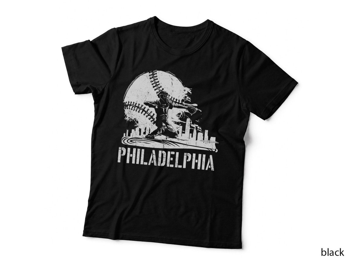 Philadelphia Baseball Philly Downtown Skyline T-Shirt