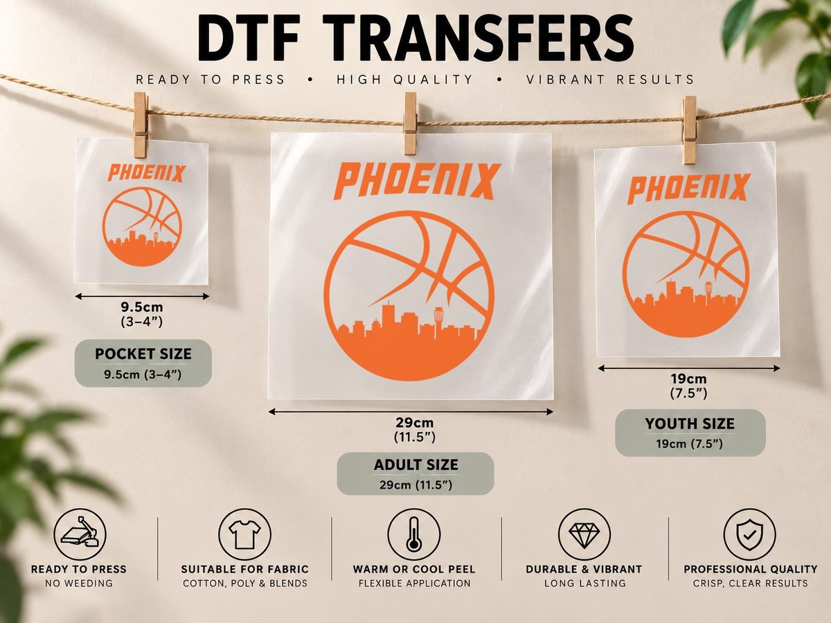 Phoenix Arizona State Love Basketball Vintage Design DTF Transfer Iron On