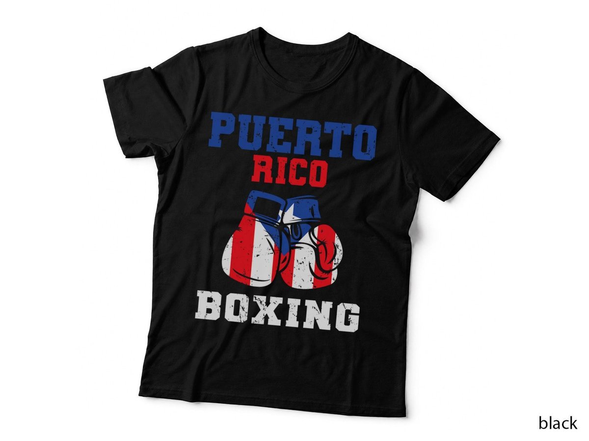 Puerto Rican Flag Boxing Gloves Rico Pride Boxing Team T-Shirt