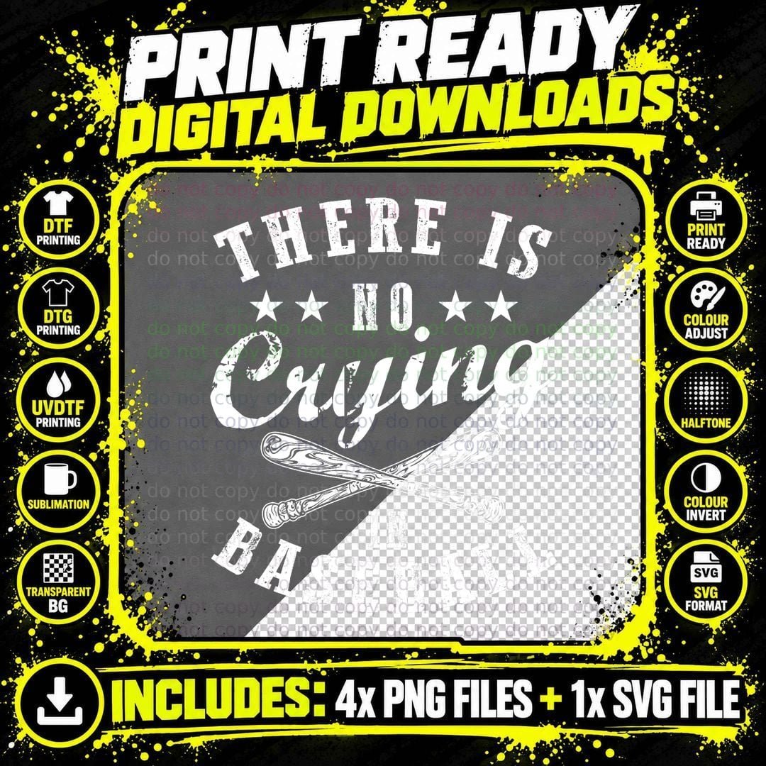Re Is No Crying in Baseball T-Shirt Png SVG Digital Bundle