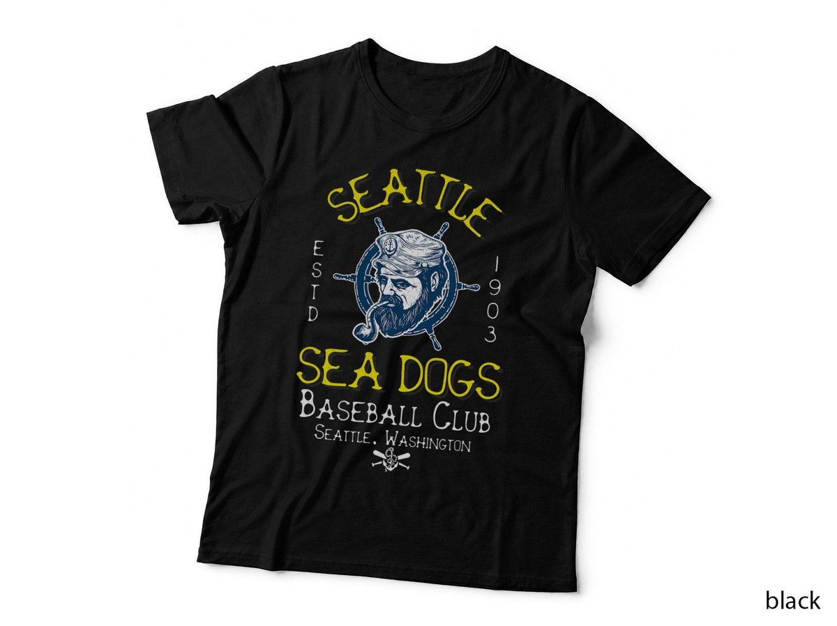 Seattle Sea Dogs Retro Minor League Baseball Team T-Shirt