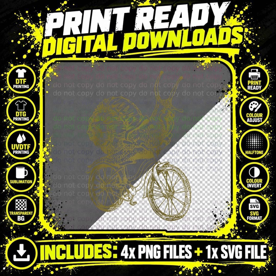 Seembo Snail Cycling Bicycle Bicycling Cyclist Biking Png SVG Digital Bundle