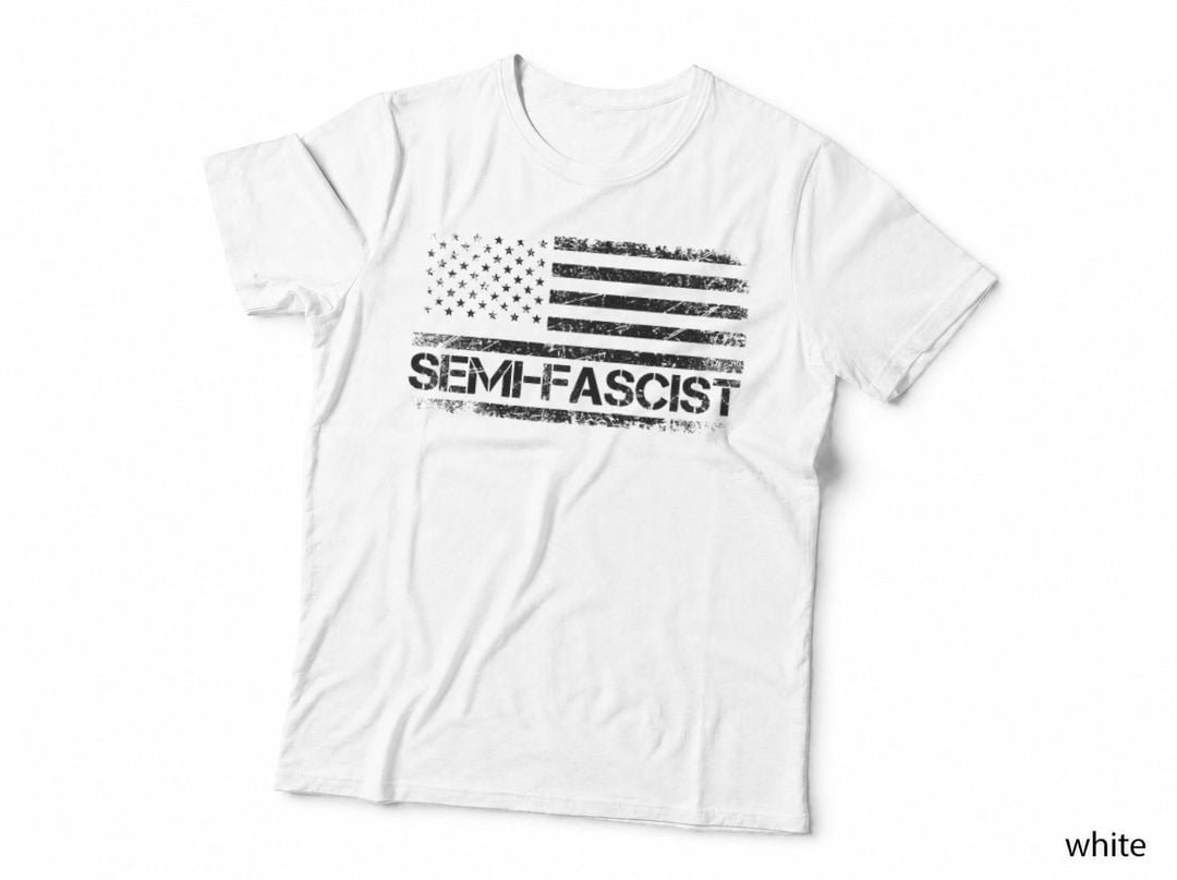 Semi-Fascist Funny Political Humor Biden Quotes Raglan Baseball Tee