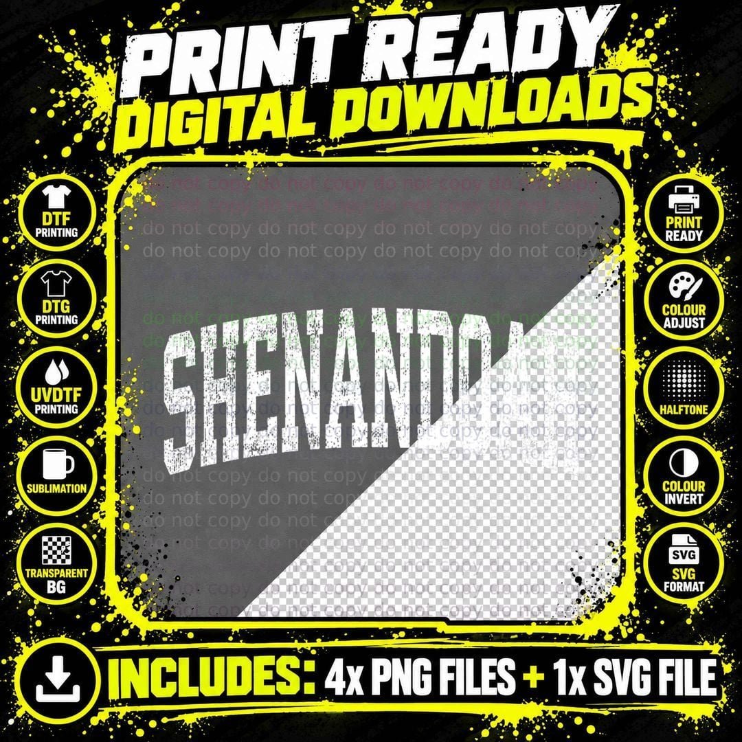 Shenandoah National Park Virginia Vintage Athletic Png SVG Digital Bundle