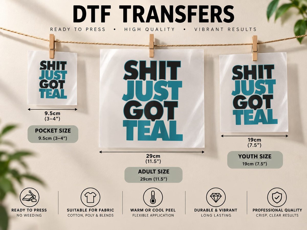 Shit Just Got Teal DTWD 904 Duval Til We Die Jacksonville DTF Transfer Iron On