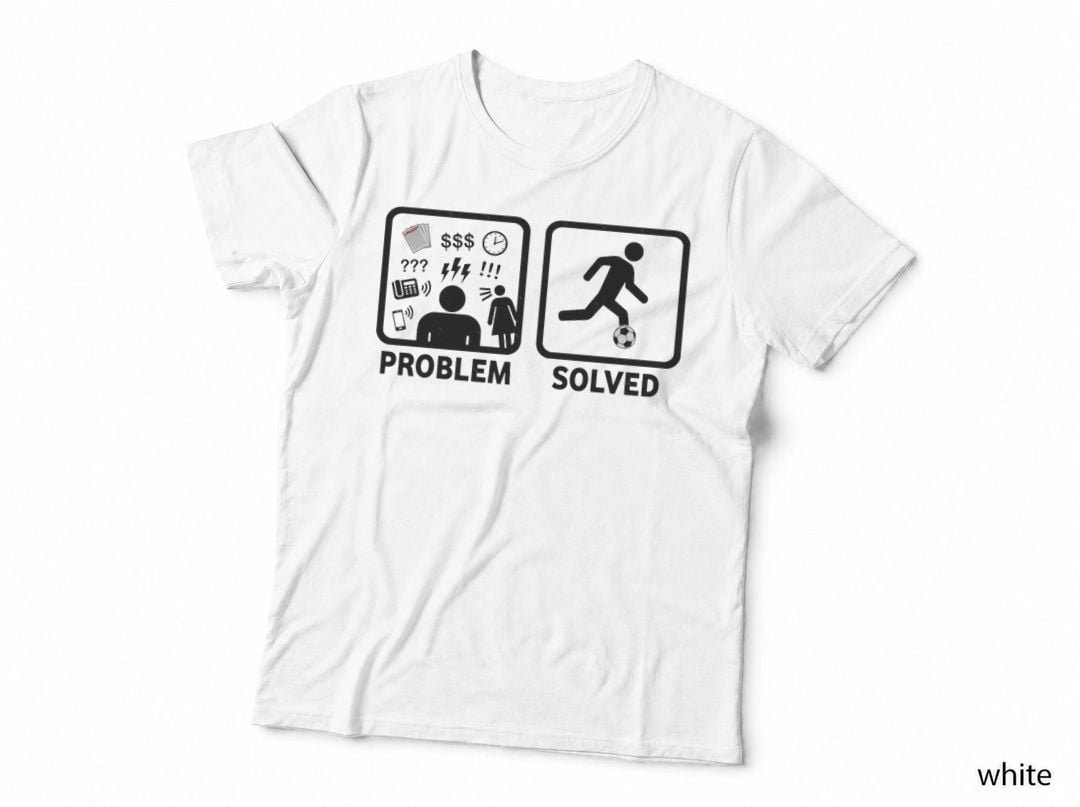 Soccer Problem Solved Funny Stickman Essential T-Shirt
