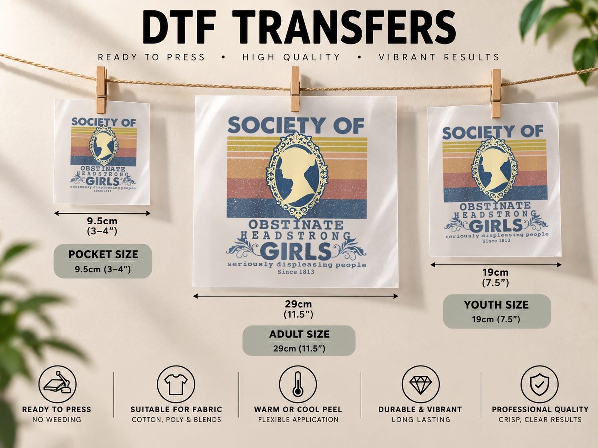 Society of Obstinate Headstrong Girls DTF Transfer Iron On