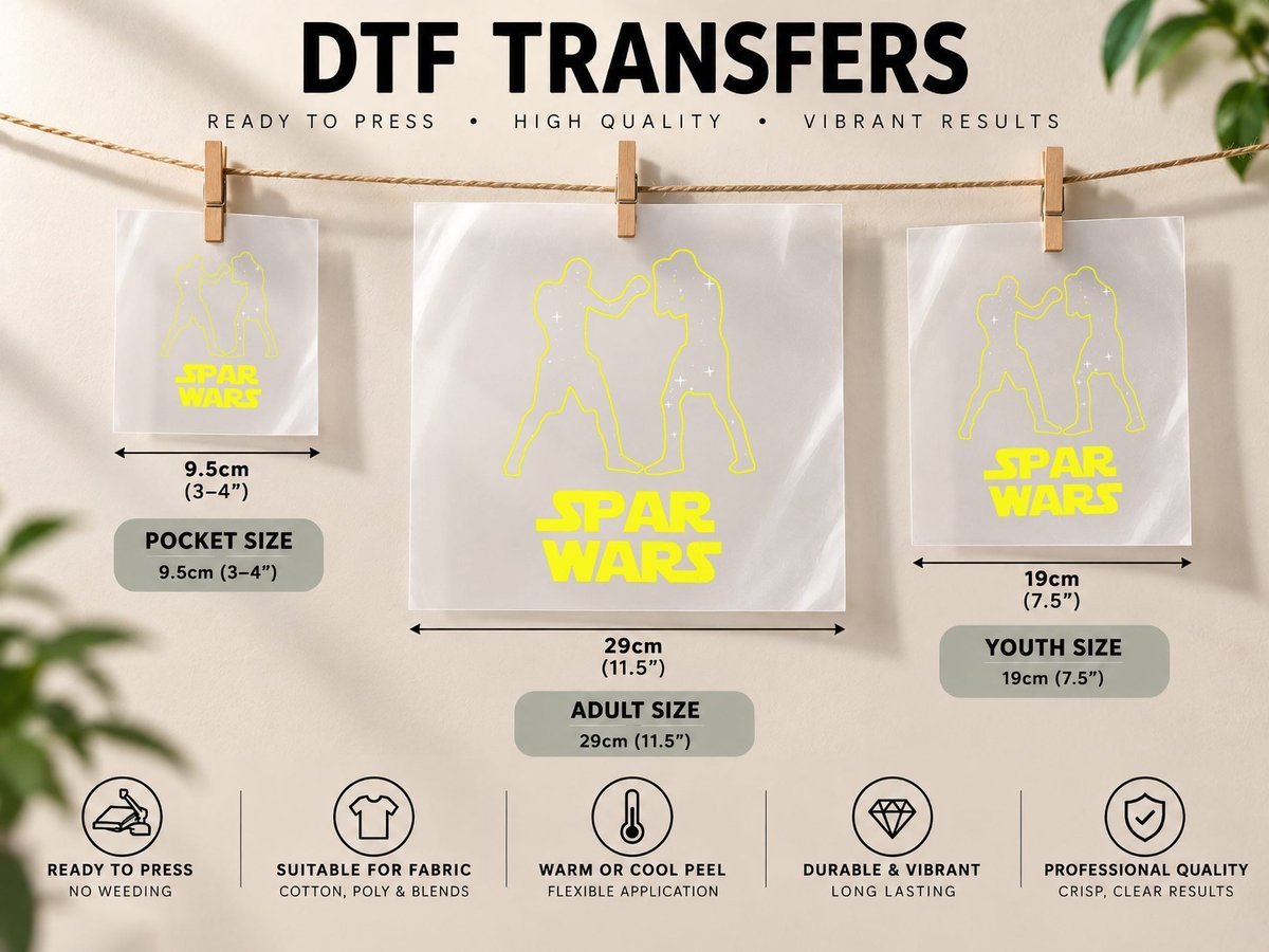 Spar Wars Boxing Parody Spoof - Mens & Womens DTF Transfer Iron On