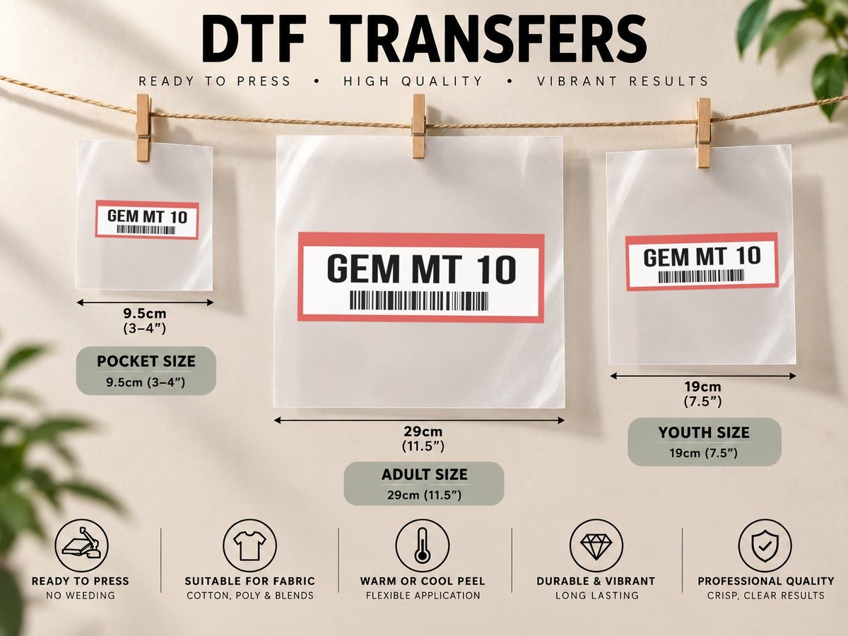Sports Basketball Baseball Football Hockey Card Collector DTF Transfer Iron On