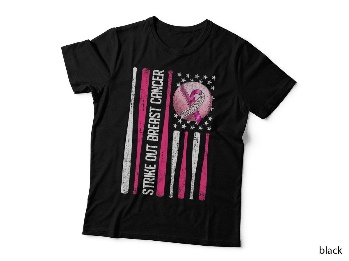 Strike Out Breast Cancer Baseball Fight Awareness Men Women T-Shirt