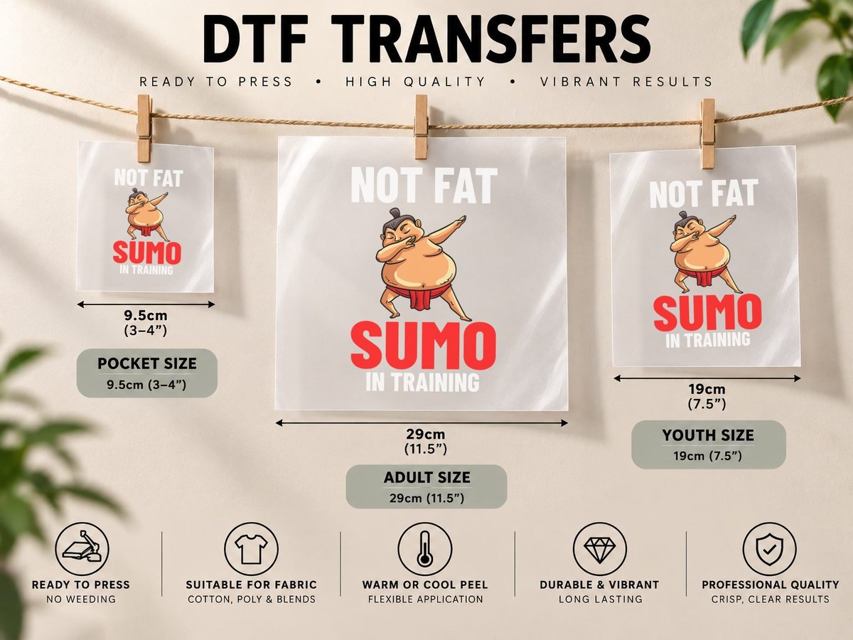 Sumo Wrestling Japanese Wrestler Sport Mawashi DTF Transfer Iron On