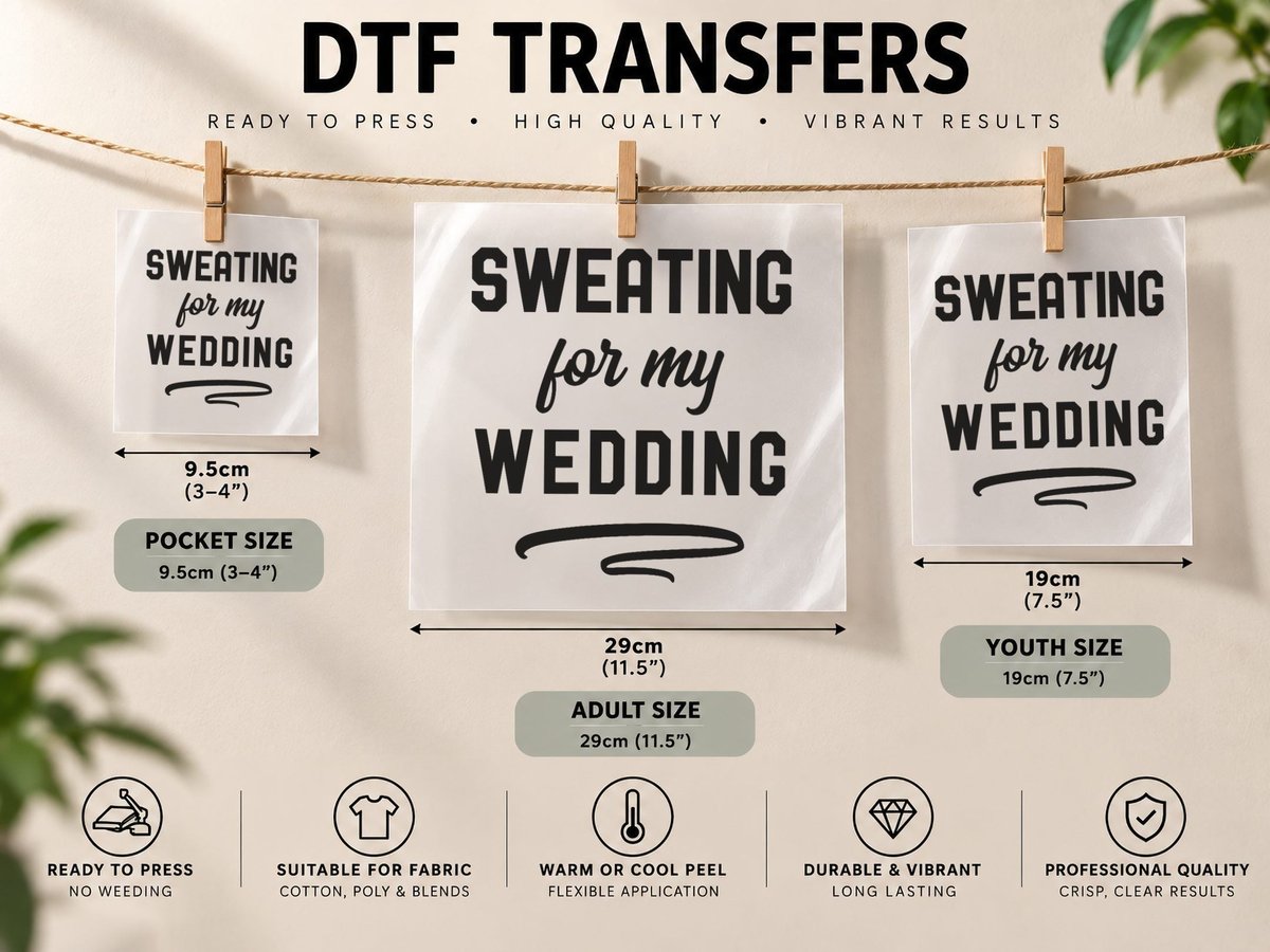 Sweating for My Wedding I Bride Workout Gym Gift DTF Transfer Iron On