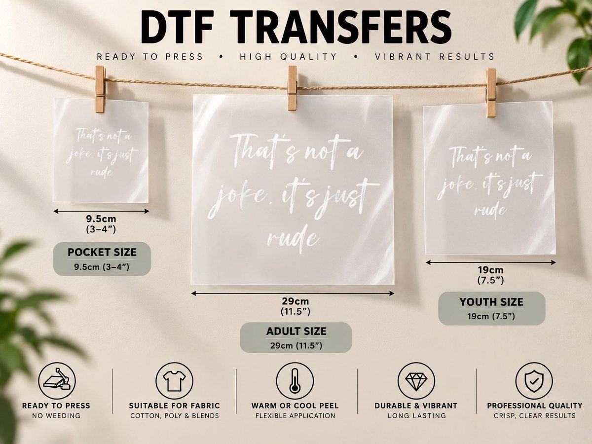 That's Not a Joke, It's Just Rude Raglan Baseball DTF Transfer Iron On