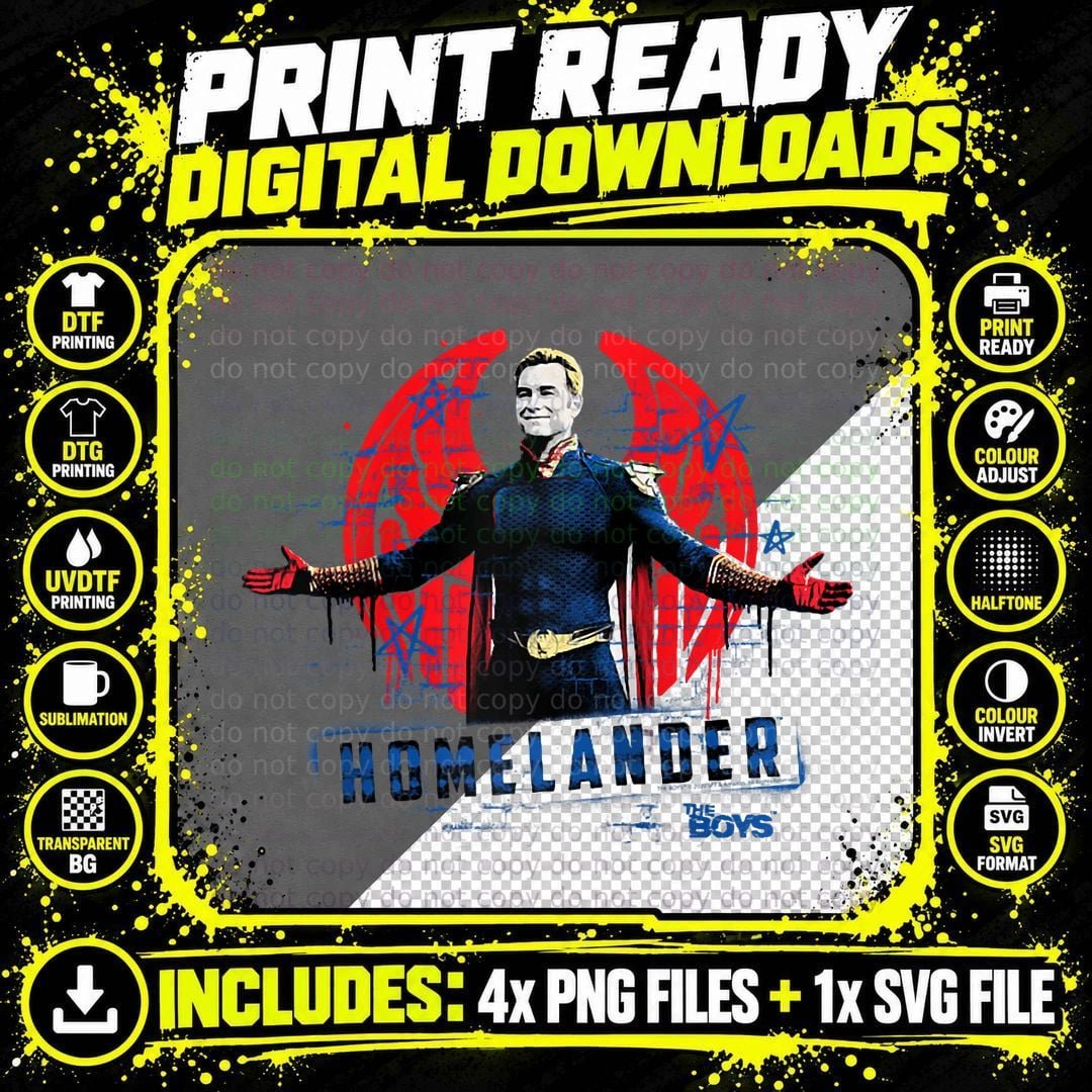 The Boys Homelander Graffiti T-Shirt Png SVG Digital Bundle