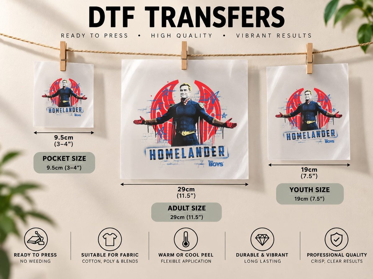 The Boys Homelander Graffiti DTF Transfer Iron On