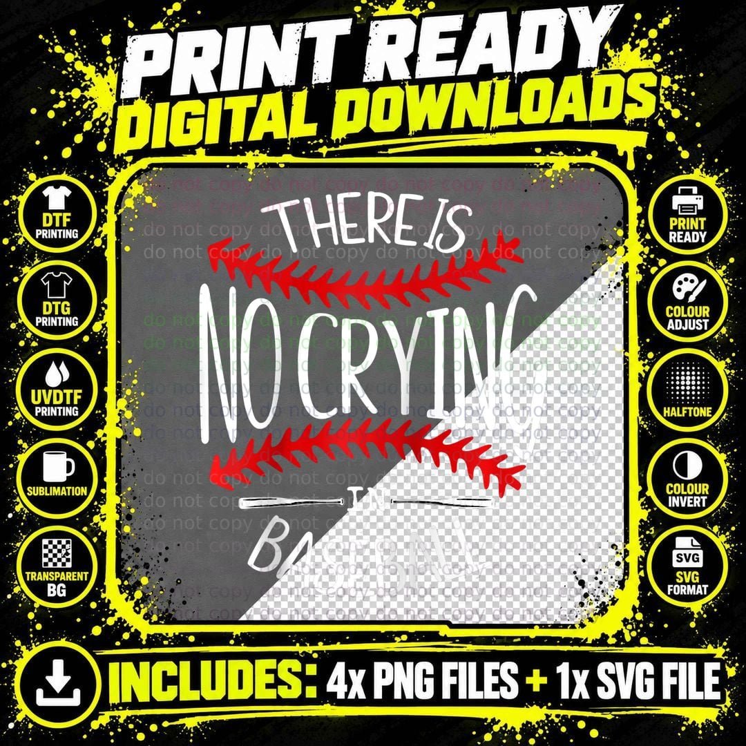 There Is No Crying in Baseball, Softball Baseball Mama Png SVG Digital Bundle