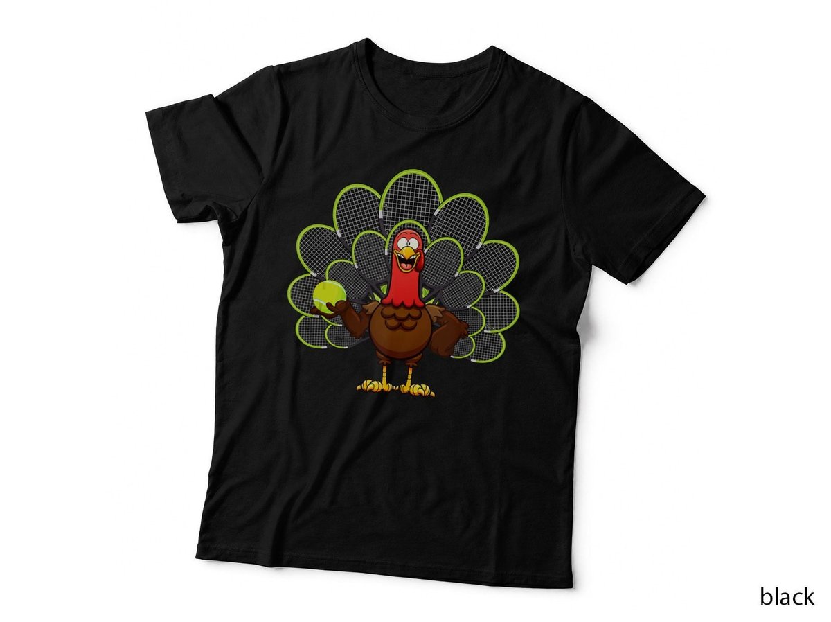 Turkey Tennis Players Autumn Fall Vibes Thanksgiving Kids Tank Top