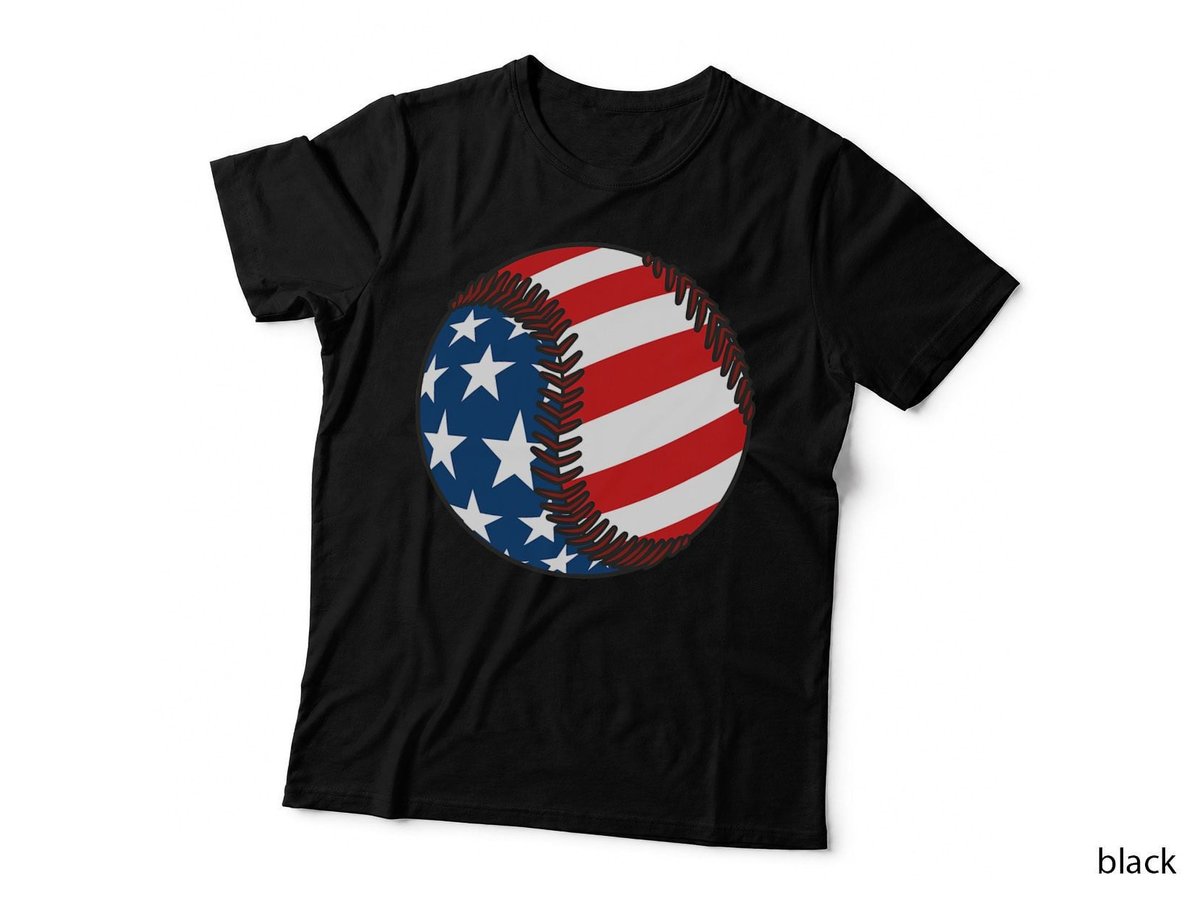 USA Flag Baseball Ball Sport Lover Gifts Idea Unisex T-Shirt