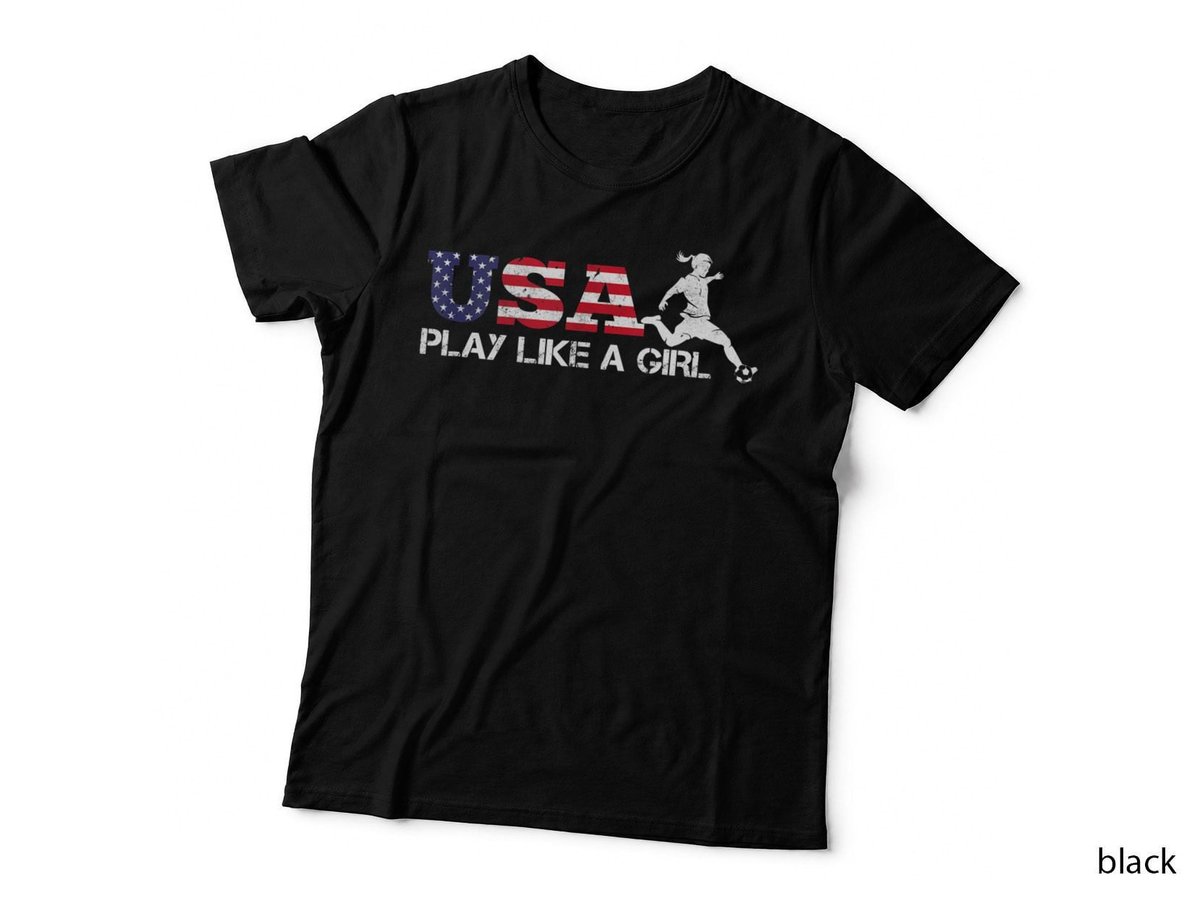 USA Play Like a Girl USA Soccer Flag 4th July Gift Tank Top