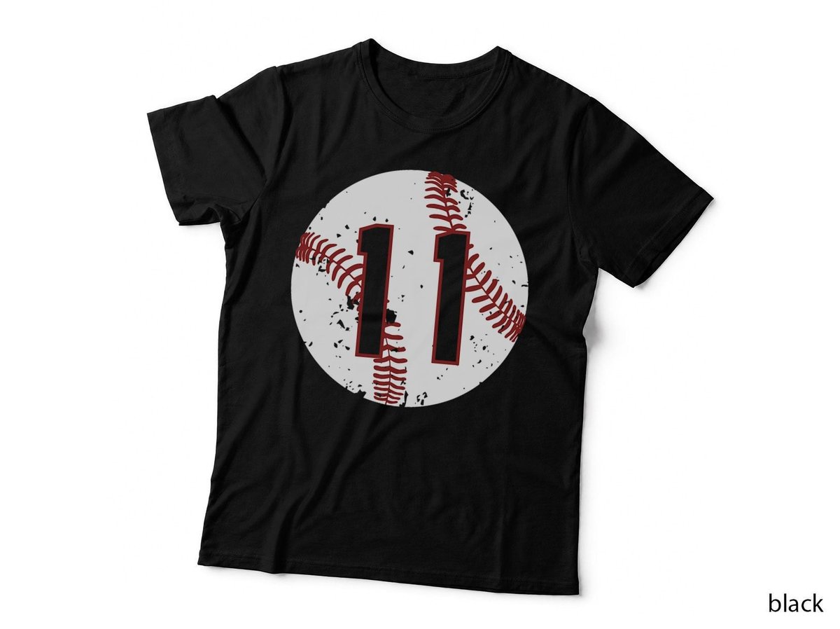 Vintage Baseball Number 11 Cool Softball Mom Gift T-Shirt