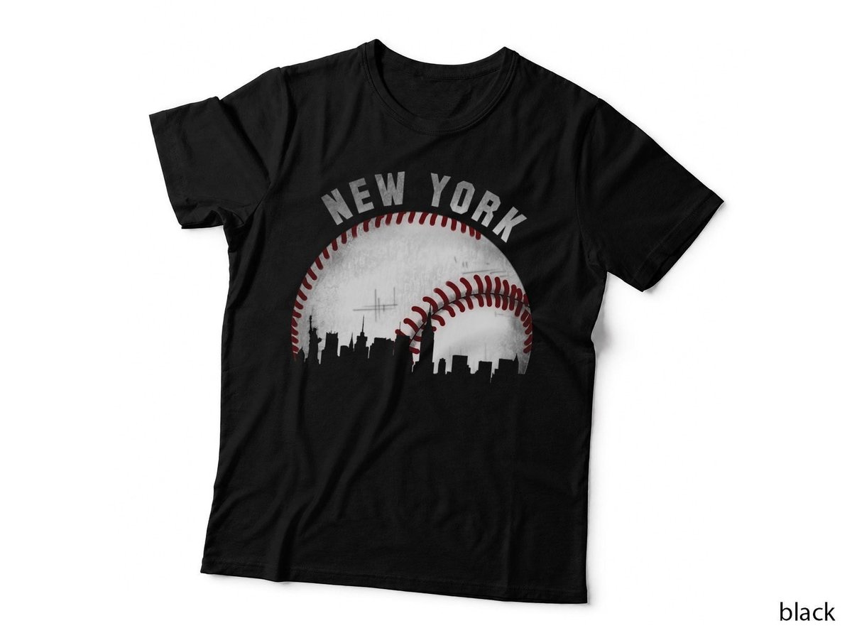 Vintage New York Skyline City Baseball T-Shirt