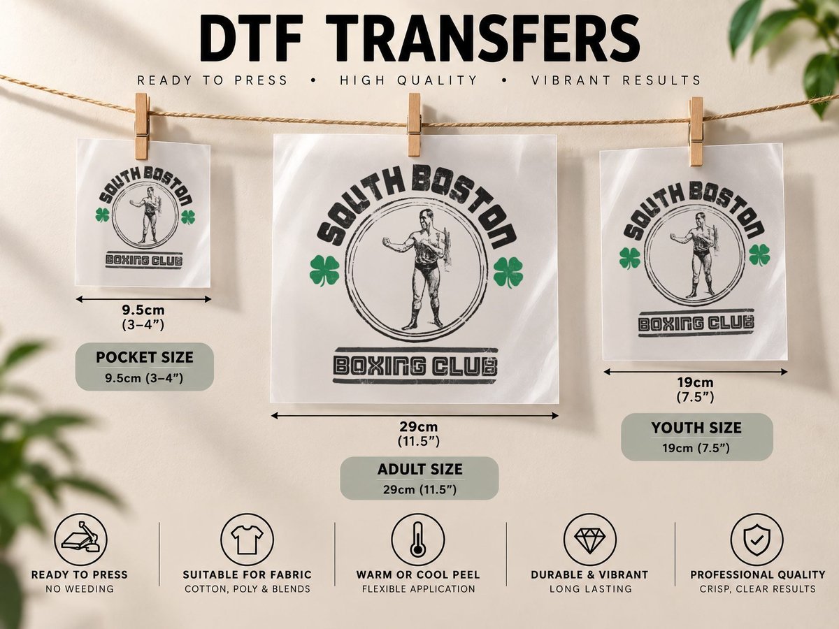 Vintage South Boston Boxing Club - Boxing DTF Transfer Iron On